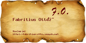 Fabritius Ottó névjegykártya